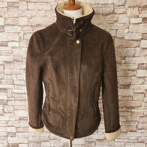 VINTAGE Giacca Star Outerwear Women’s  Faux Brown Shearling Women's Jacket